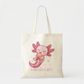 Bolso De Tela Bobaxolotl Boba Tea Bubble Leche Kawaii Axolot