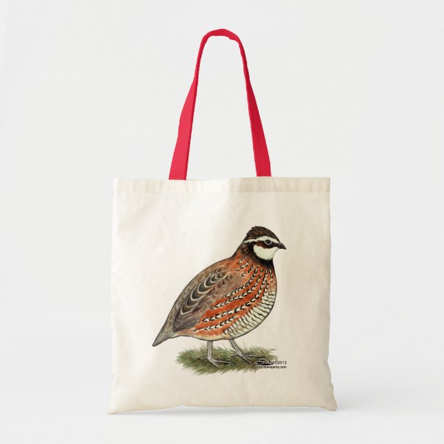 Bolso De Tela Bobwhite Quail Rooster (Frente)
