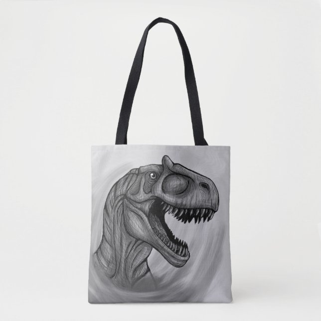 Bolso De Tela Boceto de Allosaurus (Anverso)