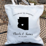 Bolso De Tela Boda Arizona Bag De Bienvenida, Invitado Del Hotel<br><div class="desc">Boda de fin de semana bolso de regalo de bienvenida para huéspedes fuera de la ciudad a su boda,  con imagen de Arizona. Rellene el tote con sus dulces favoritos.</div>