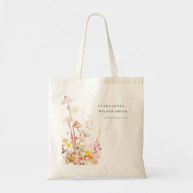 Bolso De Tela Boda Botánica de Otoño Chic Wildflower (Frente)