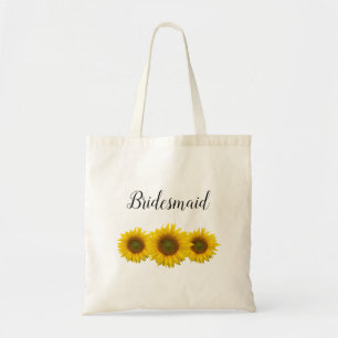 Bolso De Tela Boda Bridesmaid Sunflower Rustic Floral
