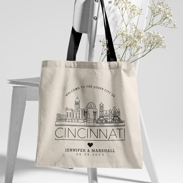 Bolso De Tela Boda Cincinnati| Línea estilizada (Subido por el creador)