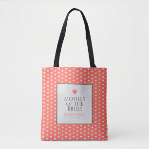 Bolso De Tela Boda Coral Heart