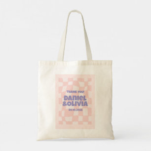 Bolso De Tela Boda cuadrado rosado