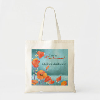 Bolso De Tela Boda de amapola de novia regalo