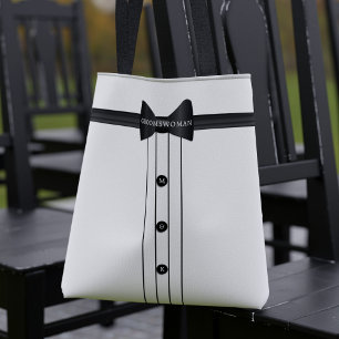 Bolso De Tela Boda de Bacheller Party Bow Tie Groomswoman
