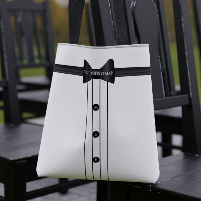 Bolso De Tela Boda de Bacheller Party Bow Tie Groomswoman (Subido por el creador)