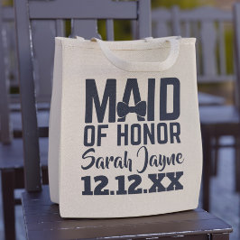 Bolso De Tela Boda de Bachelorette de Honor personalizada