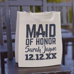 Bolso De Tela Boda de Bachelorette de Honor personalizada
