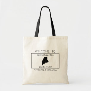 Bolso De Tela Boda De Bienvenida A Los Invitados De Maine