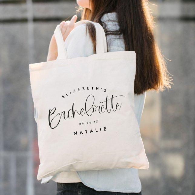 Bolso De Tela Boda de caligrafía de soltera de Bachelorette Part (Subido por el creador)