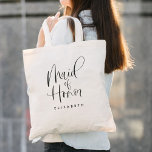 Bolso De Tela Boda de caligrafía moderna simple de honor<br><div class="desc">La Maid of Honor Simple Modern Calligraphy Boda Tote Bag incluye diversión y caligrafía de bonito,  junto con el nombre personalizado.</div>