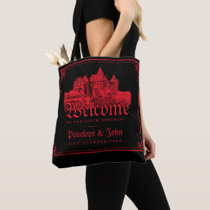 Bolso De Tela Boda de castillo gótico de vampiro frontera negro