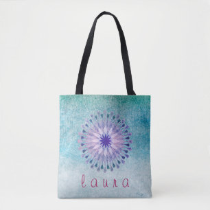 Bolso De Tela Boda de color de agua de flores de Lotus