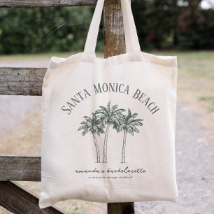 Bolso De Tela Boda de Destino con Palma de Colorable