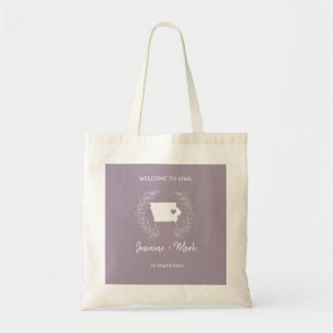Bolso De Tela Boda de destino en Iowa Bienvenida 
