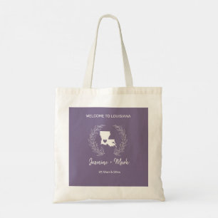 Bolso De Tela Boda de destino en Louisiana Bienvenida
