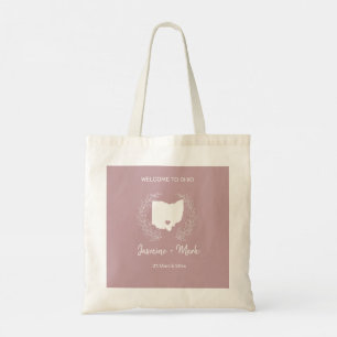 Bolso De Tela Boda de destino en Ohio Bienvenidos invitados