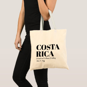 Bolso De Tela Boda de Destino Personalizada Bienvenidos a Costa 