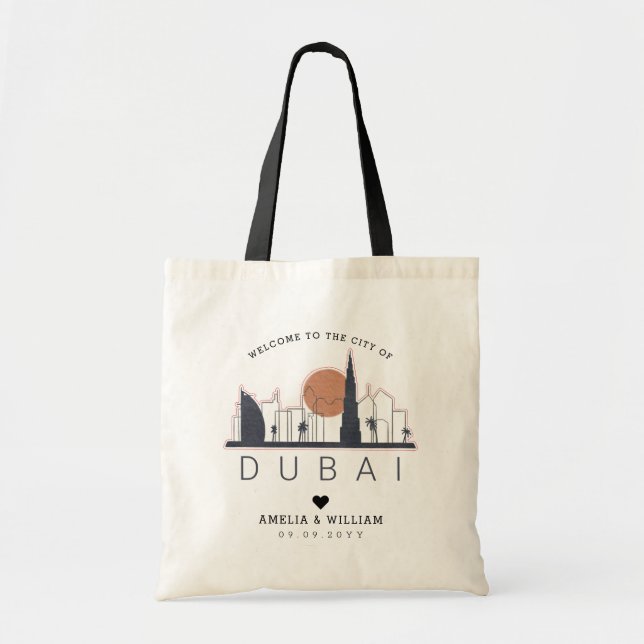 Bolso De Tela Boda de Dubai | Línea delgada estilizada (Frente)