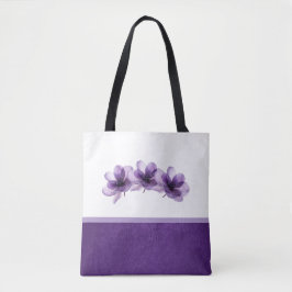 Bolso De Tela Boda de Flor Morado Gorgoso