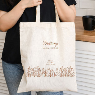 Bolso De Tela Boda de flores silvestres con flores de cualquier