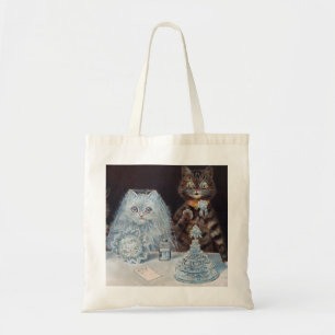 Bolso De Tela Boda de gatos, matrimonio, novia, Louis Wain