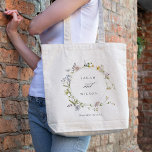 Bolso De Tela Boda de guirnalda floral de pradera de color amari<br><div class="desc">Si necesitas más personalización,  por favor,  no dudes en enviarme un mensaje a yellowfebstudio@gmail.com.</div>