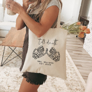 Bolso De Tela Boda de Halloween personalizado hasta la muerte