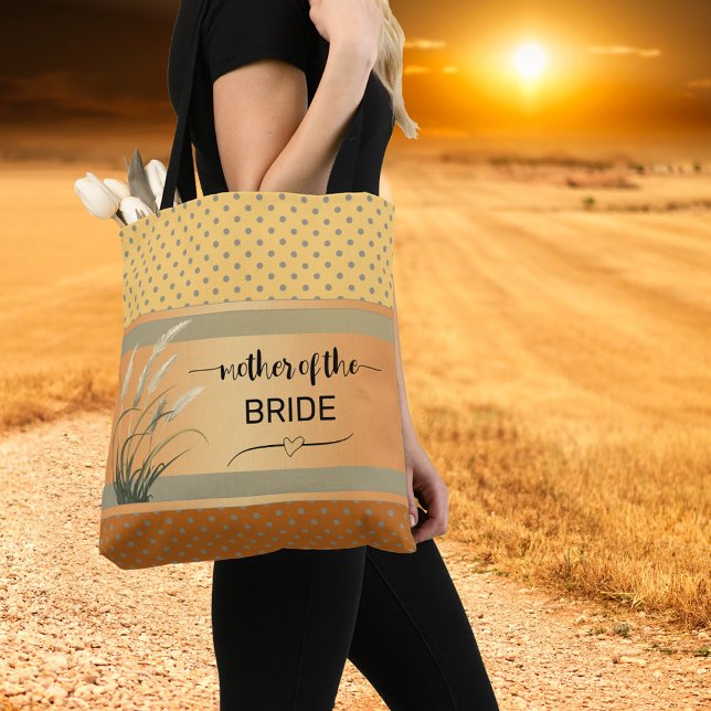 Bolso De Tela Boda de hierba de Terra Cotta Pampas Tote Bag (Subido por el creador)