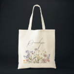 Bolso De Tela Boda de jardín de flores silvestres de primavera c<br><div class="desc">Disfrute de la belleza de la naturaleza en su día especial con nuestra exquisita bolsa de tote de la novia de la flor silvestre. Elegante, único y floreciente con amor. Utilice los campos de texto para personalizar su diseño con su propio texto y detalles. Si desea cambiar el estilo de...</div>