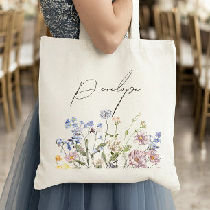 Bolso De Tela Boda de jardín de flores silvestres de primavera c