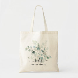 Bolso De Tela Boda de la dama de honor Tote Bag Blue Green