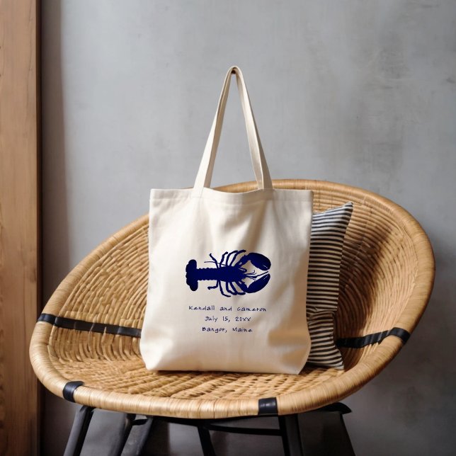 Bolso De Tela Boda de la langosta Bienvenido regalo de bienvenid (Subido por el creador)