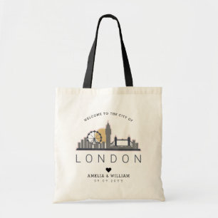Bolso De Tela Boda de Londres Línea delgada estilizada