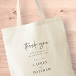 Bolso De Tela Boda de Moda Minimalista moderna Gracias<br><div class="desc">El diseño está compuesto por una tipografía moderna de moda con fuentes sans serif y serif.</div>