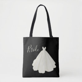 Bolso De Tela Boda de novia guiño de vestido blanco negro Moda