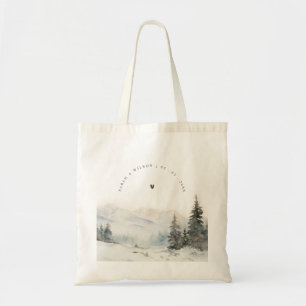 Bolso De Tela Boda de paisajes de la montaña de nieve de inviern