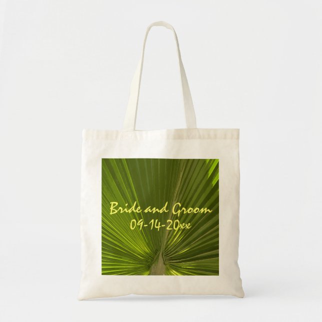 Bolso De Tela Boda de Palm Tropical (Frente)
