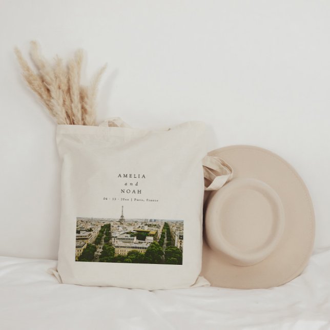 Bolso De Tela Boda de París personalizado acuarela tote bag (Subido por el creador)