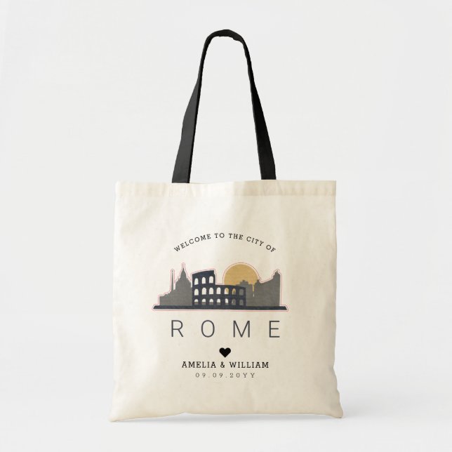 Bolso De Tela Boda de Roma | Línea delgada estilizada (Frente)