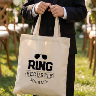 Bolso De Tela Boda de seguridad del anillo simple y gracioso