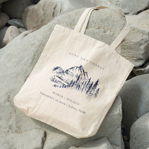 Bolso De Tela Boda de Sketch de la Marina Rusa Pine Woods