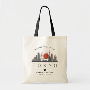 Bolso De Tela Boda de Tokio Línea delgada estilizada