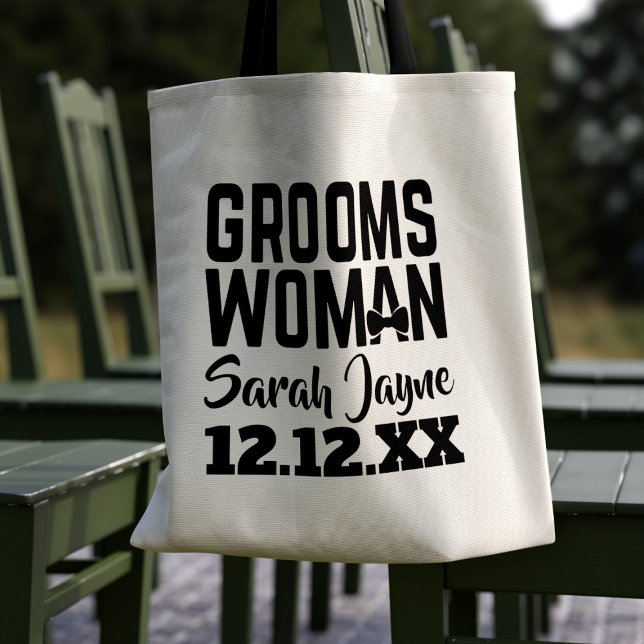Bolso De Tela Boda de Tuxedo Groomswoman Tote Bag (Subido por el creador)