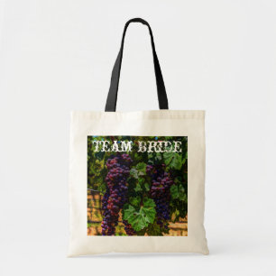 Bolso De Tela boda de viñedos románticos de uvas violetas