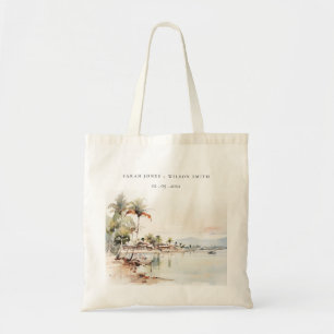 Bolso De Tela Boda del paisaje acuático de Montego Bay Jamaica