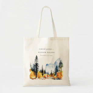 Bolso De Tela Boda del paisaje de invierno de Mountain River Fal