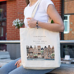 Bolso De Tela Boda del paisaje del canal holandés de Ámsterdam<br><div class="desc">Colección temática del paisaje del canal holandés de Ámsterdam acuarela.- es un elegante Ilustracion de acuarela de las casas del canal, bicicletas, el paisaje holandés de Ámsterdam, perfecto para su boda y fiestas holandeses. Es muy fácil de personalizar, con sus datos personales. Si necesita cualquier otro producto o personalización que...</div>